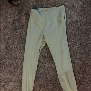 Light Green Ribbed Leggings